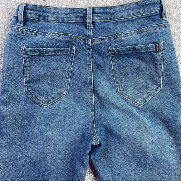 Buffalo David Bitton Jeans Women’s 29 Blue Cropped Bootcut Dark Wash High Rise - Picture 4 of 14